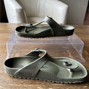 Birkenstock Gizeh EVA Olive Green Thong Sandals Women’s 7 7.5 EU 38